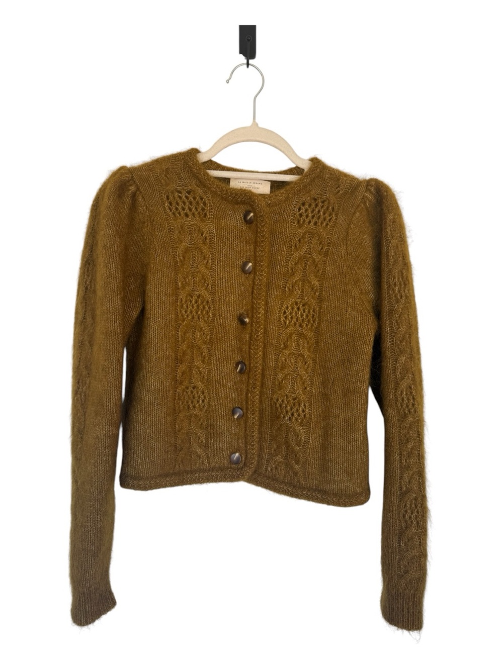 Sezane Evi Cardigan - like new Cable Knit Button-Up Sweater Cardigan